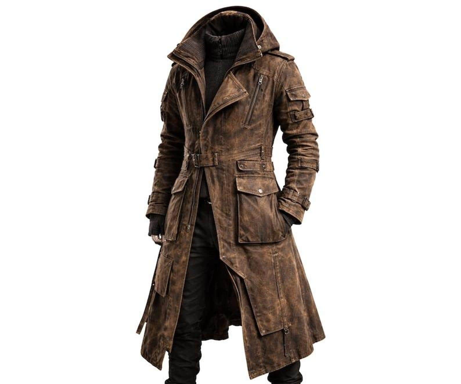 chinese dress ladies Black Hooded Wool Coat Women  Fit and Flare Belted Winter Coat Black / Custom Order