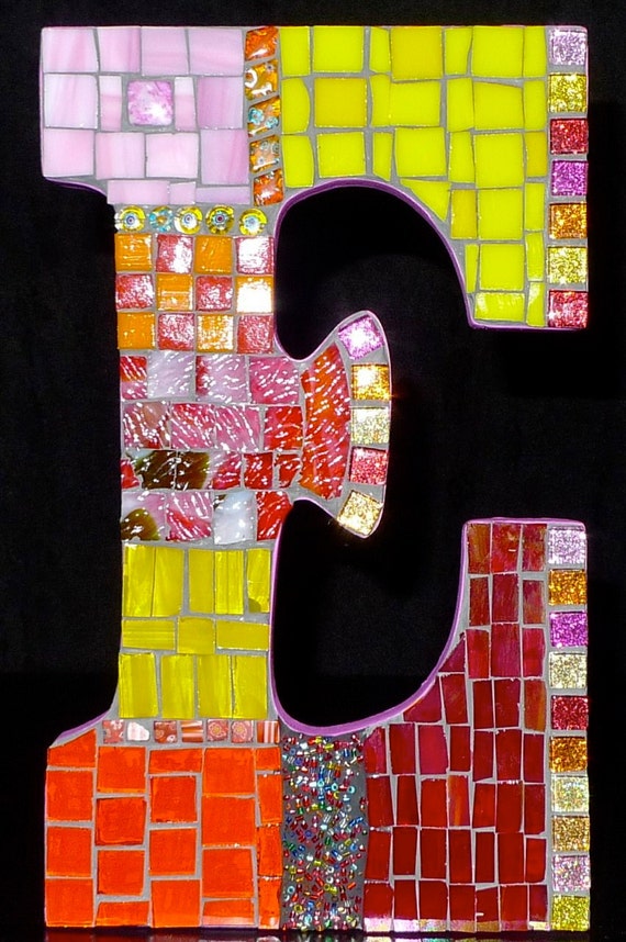 Items similar to Mosaic Letter Initial on Etsy