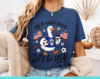 Off To Watch Soccer Let's Go Usa Png, Soccer Goose Digital Download, Patriotic Soccer Fan Design, Football Supporter Sublimation