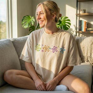 Flower Cloud Sky Shirt, 90s Cartoon Nostalgia