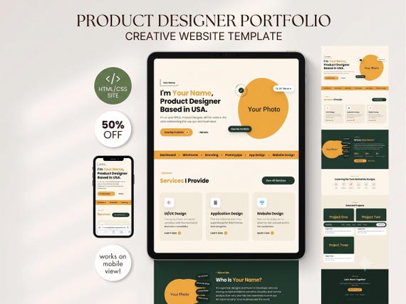 Minimalist Personal Portfolio Website Template | HTML CSS Javascript Resume | Digital Portfolio | Dark Mode Web Template