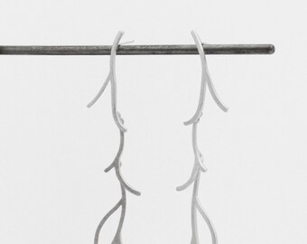 Maxi large sterling silver earrings Annabel Lee, Large earrings, Maxi earrings, Sterling silver earrings, Original earrings