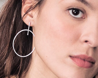 Sterling Silver and white diamonds earrings,dangle earrings,long silver earrings,genuine diamond,natural diamond,Handmade jewelry,Trendy,