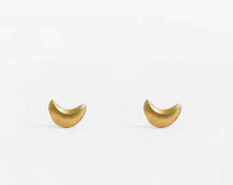 Mini Gold Moon Earrings,Gold Jewelry For babies, For Girls,baby earrings,Handmade Earrings,Gold Earrings moon gold earrings,Dainty earrings.