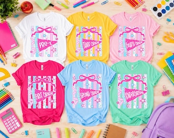 First Day of School Shirt, Kindergarten to Fourth Grade T-shirts, Pre K Kindergarten 1st 2nd 3rd 4th Grade Tee
