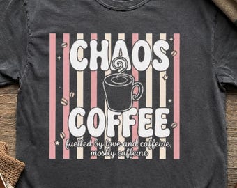 Comfort Colors Chaos Coffee Shirt, Coffee Lover Trendy Shirt, Summer Vacation Coffee Tee, Chaos Master Tee Shirt
