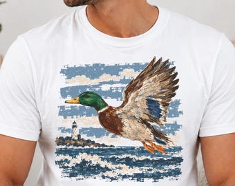 Trendy Fall Duck Shirt, Duck Shirt Women Vintage, Comfort Colors Trendy Duck Tee, Retro Duck Oil T-shirt