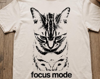 Comfort Colors Funny Cat Shirt, Focus Mode Cats Shirt, Funny Kitty Meme Shirt, Cat Lover Funny T-shirt, Cat Rage Mode Shirt