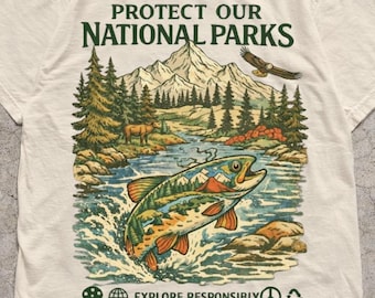 Protect National Parks Shirt, Comfort Colors Granola Girl Tee, Respect Wildlife Hiking T-Shirt
