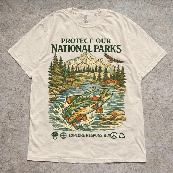 Protect National Parks Shirt, Comfort Colors Granola Girl Tee, Respect Wildlife Hiking T-Shirt