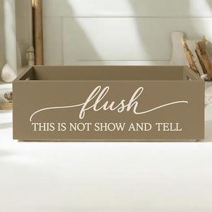 Funny Bathroom Box | Rustic Toilet Tank Storage | Farmhouse Bathroom Decor