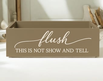 Caja de baño divertida / Almacenamiento rústico para el tanque del inodoro / Decoración de baño estilo granja