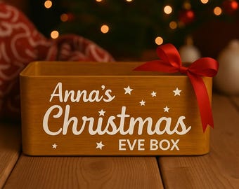 Caja de Nochebuena: recuerdo de la primera Navidad del bebé personalizable