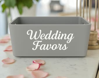 Caja de recuerdos de boda: caja rústica de madera pintada a mano.