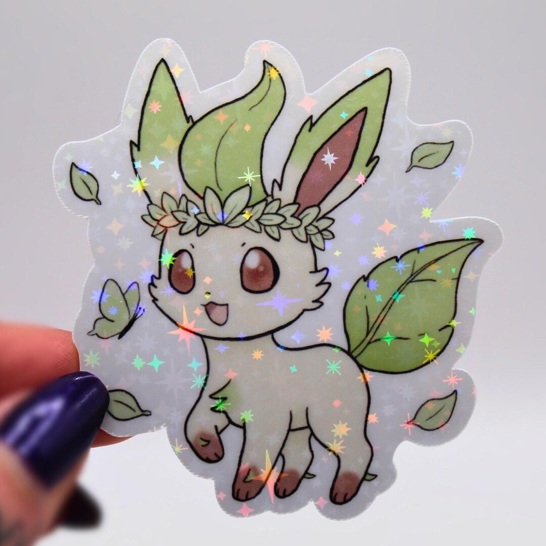 Chibi Leaf Fox Vinyl Sticker - Etsy