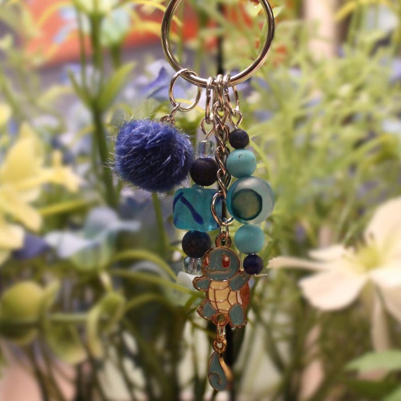 Dangle Chain Keychain Water Type Dangle Beaded Keychain - Etsy