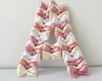 Baby Shower Decor Girl Bows Birthday Party Sign Baby Letter Wall Art Baby Room Door Sign Decoration Girl Personalised Gift For Newborn Baby