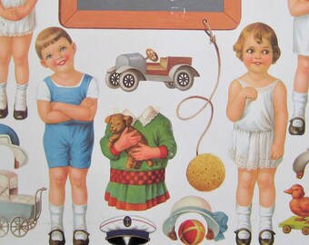 German Paper Dolls | Etsy