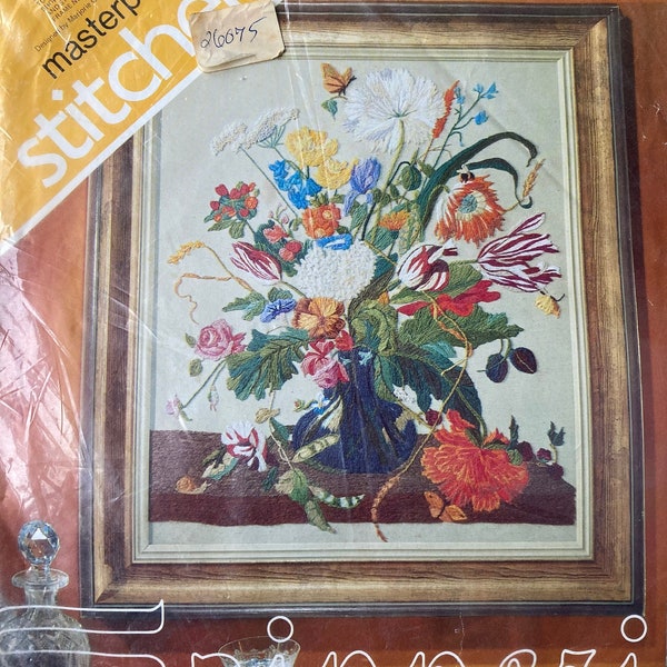 Crewel Embroidery Kits Vintage Etsy