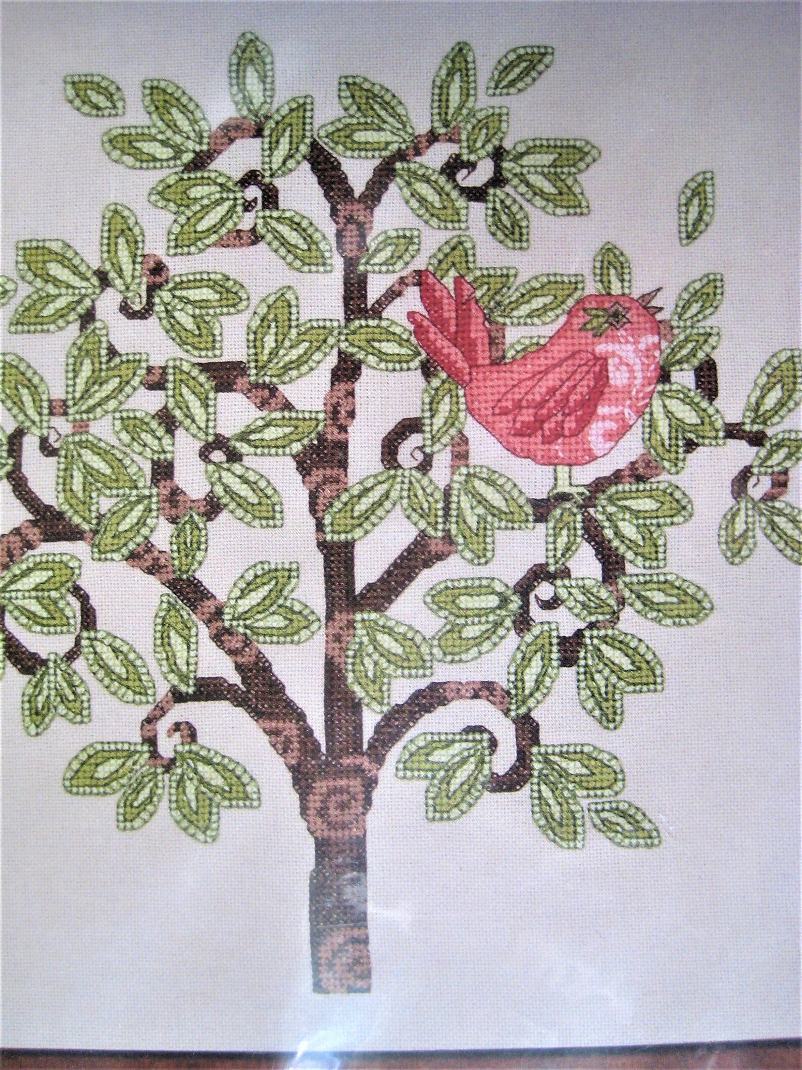Bucilla Red Bird on Tree Cross Stitch Kit Bird Cross Stitch Etsy