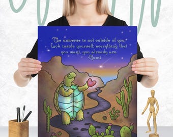 Rumi Quote Thick Paper Poster