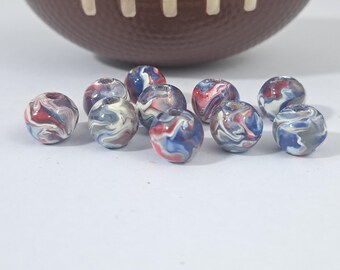 10 mm New England Patriots-pärlor (set om 10)