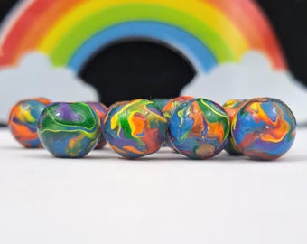10mm Rainbow Beads (set of 10)