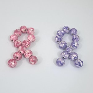 10mm Cancer Support Beads (set of 10)