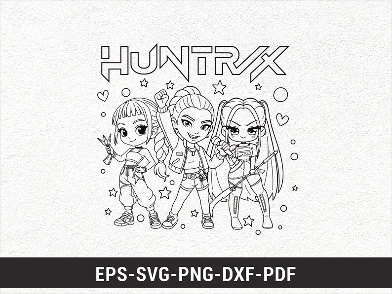 Huntrix Microphone Roun Kpop Huntrix PNG, Kpop Demon Hunters SVG, Rumi Mira Zoey, Anime Lover ...