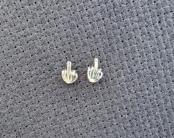 Sterling Silver Middle Finger Earrings