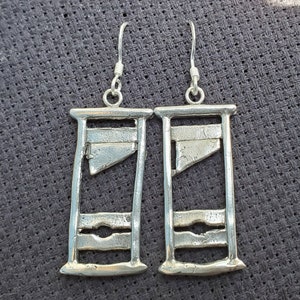 Sterling Silver Guillotine Earrings