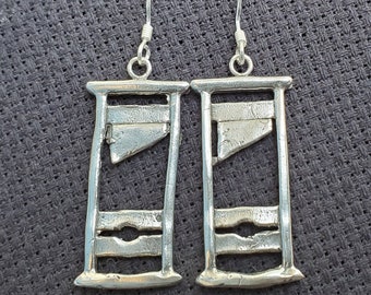 Sterling Silver Guillotine Earrings