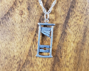 Sterling Silver Guillotine Pendant