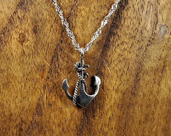 Sterling Silver Fouled Anchor Pendant