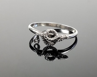 Sterling Silver Snake Single Band Ring