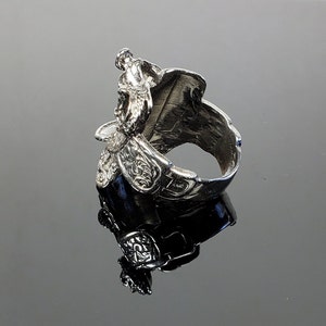 Large Sterling Silver Saddle Ring image 4