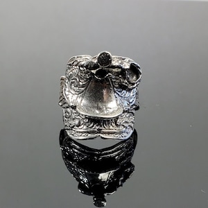 Large Sterling Silver Saddle Ring image 1