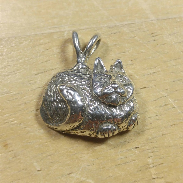 Sterling Silver Cat Pendant