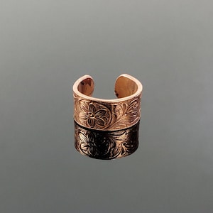 Copper Floral Earcuff
