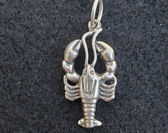 Sterling Silver Lobster, Crawfish Pendant
