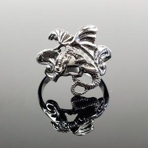 Sterling Silver Size 9 Dragon Ring