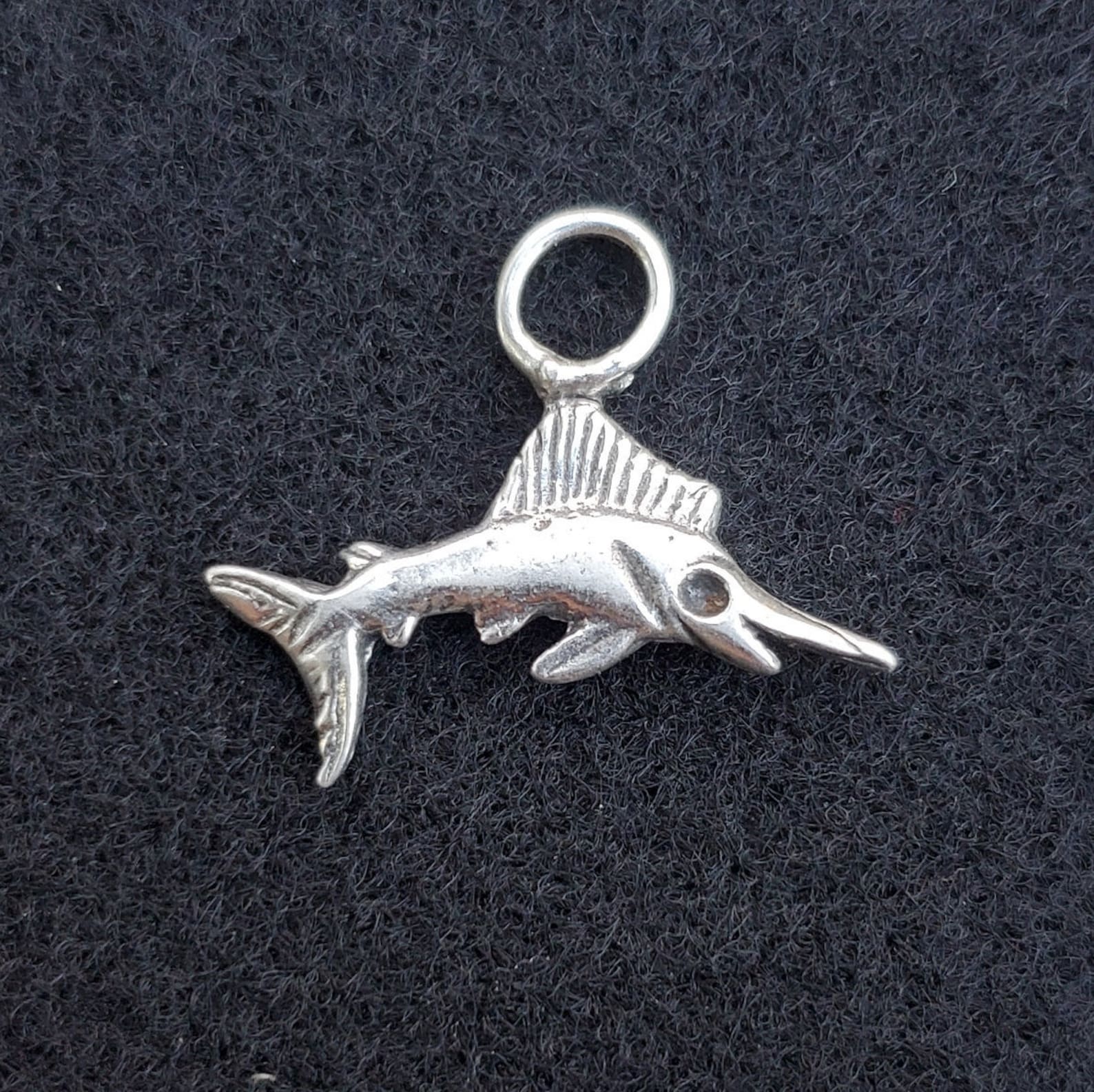 Sterling Silver Swordfish Pendant Etsy