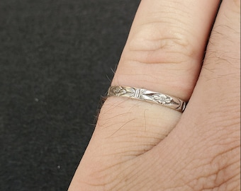 Sterling Dainty Floral Ring