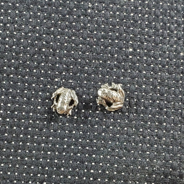 Sterling Silver Frog Earrings
