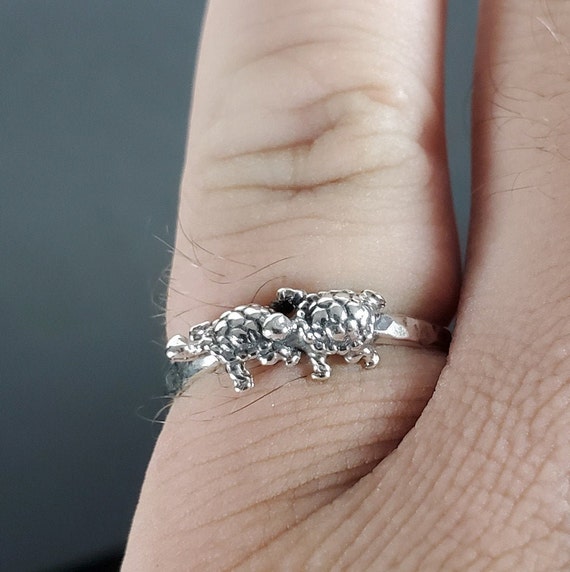 Sterling Silver Double Turtle Ring