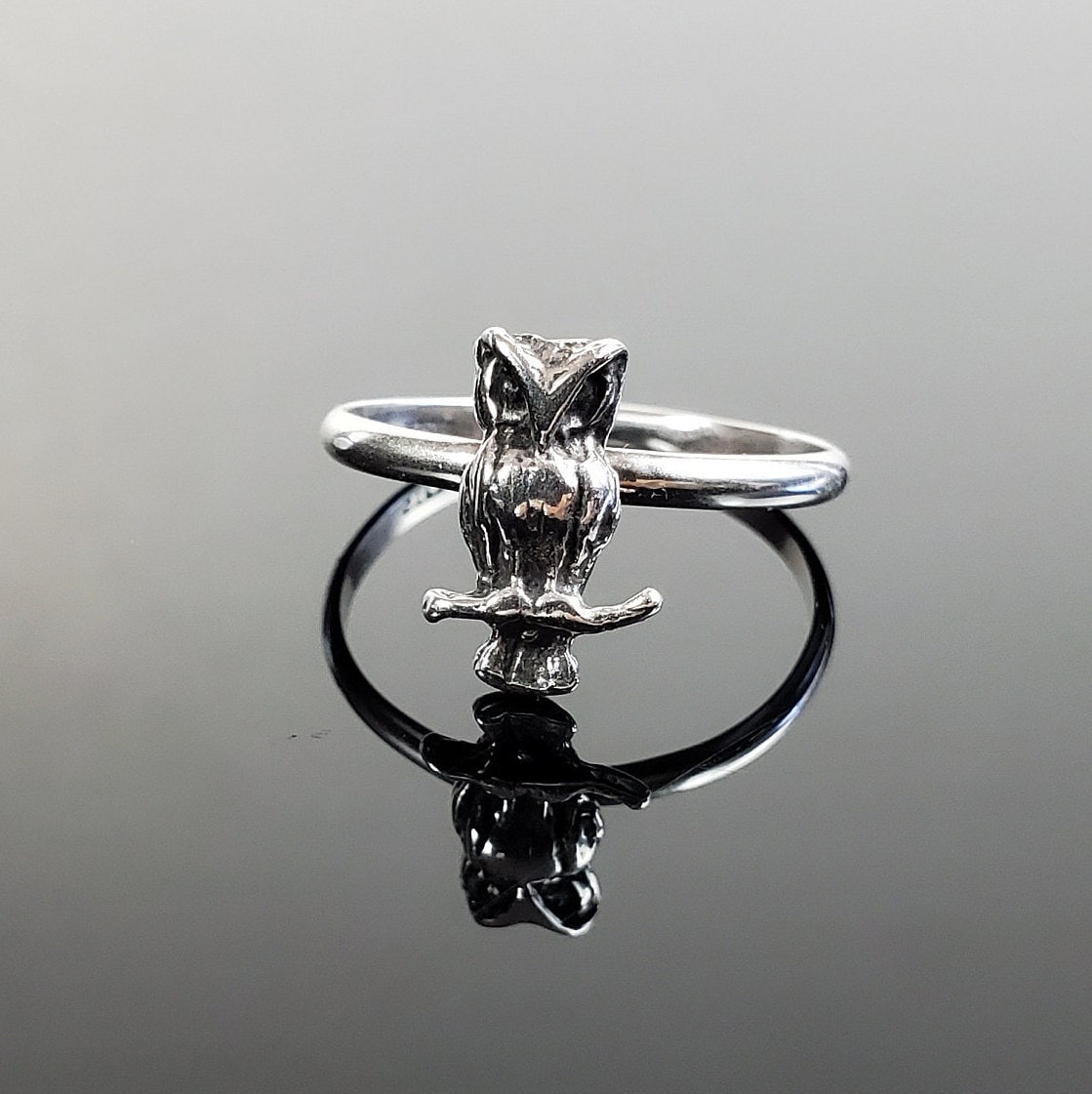 Sterling Silver Owl Ring