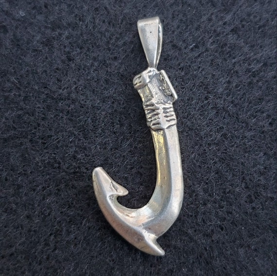 Sterling Silver Hawaiian Fish Hook Pendant