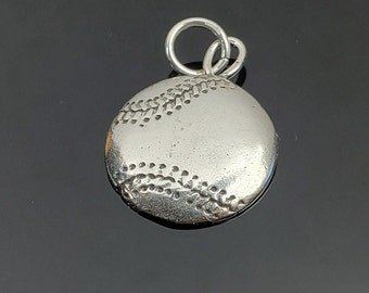 Sterling Silver Baseball Pendant