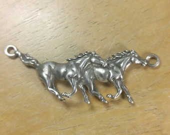 Sterling Silver Multi Horse Pendant