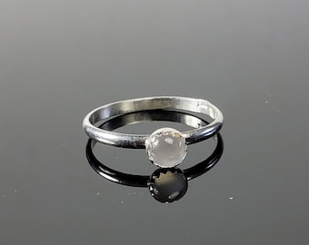 Sterling and Moonstone Stackable Ring